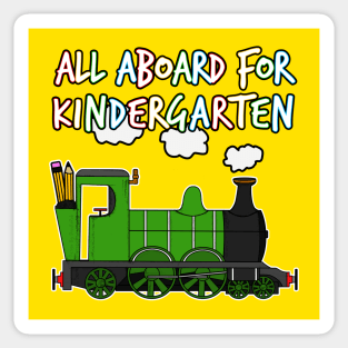 All Aboard For Kindergarten Steam Train Sticker